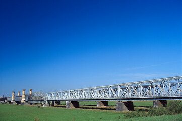 The historic bridge in Tczew on the Vistula River, Poland, Europe