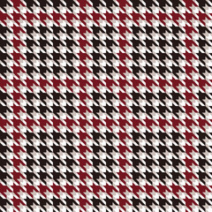 Houndstooth Check Digital Papers, Seamless Patterns, Geometric Design Illustration, 12 inches