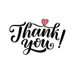 Thank you ! vector lettering illustration for decoration greeting card , flyer, poster.