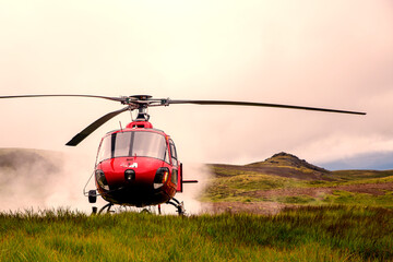 Helicopter flight in the golden circle in Iceland