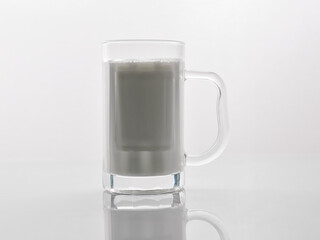 a glass of fresh milk