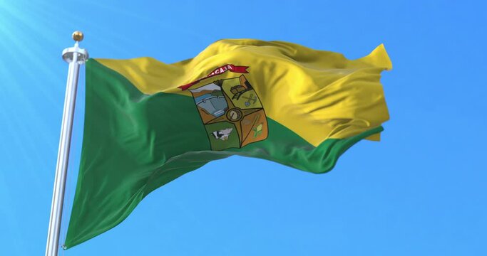 Tayacaja Province Flag, Peru. Loop