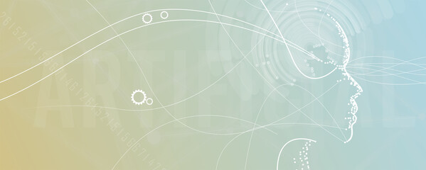 Fototapeta premium Conceptual technology illustration of artificial intelligence