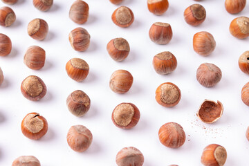 nuts hazelnuts food background