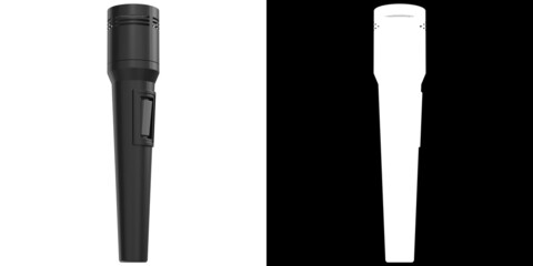 3D rendering illustration of a modern microphone