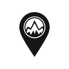 Mountain maps pointer icon design vector illustration