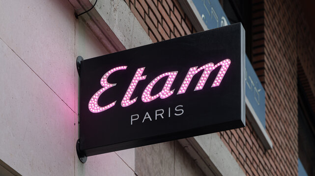 VALENCIA, SPAIN - JANUARY 24, 2022: Etam is a clothing brand specialized in lingerie