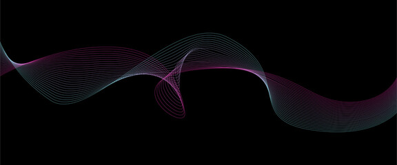 Futuristic colorful background. Backdrop with lines and waves.