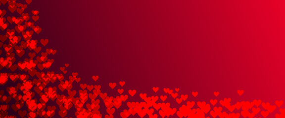 Hearts with copy space. Valentines day concept.