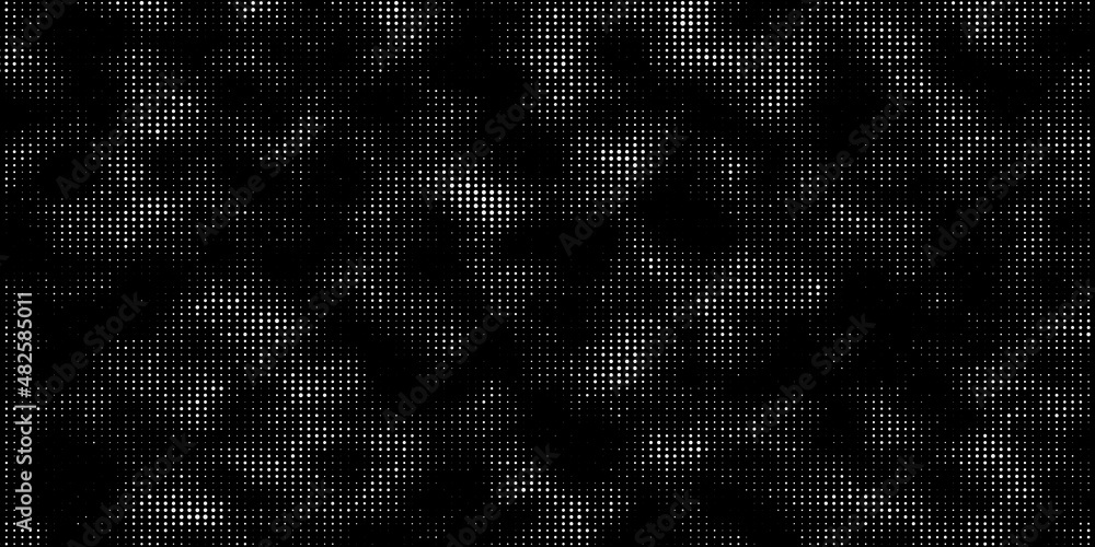 Poster abstract dotted black background. grid of blinking dots. big data visualization. vector illustration