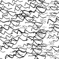 Seamless pattern with sketch squiggle