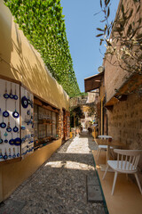 Obraz premium Souvenir stalls on the Greek Island of Rhodes