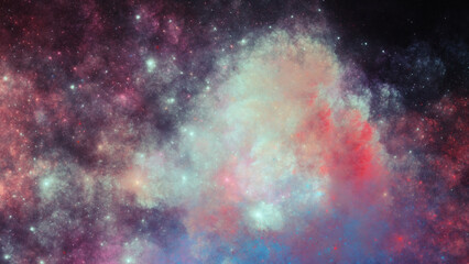Fototapeta na wymiar Marshmallow Mountain Nebula