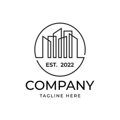 city line vector logo design