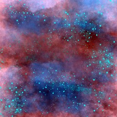 Obraz na płótnie Canvas abstract background with stars sky space digital painting
