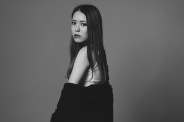 Naklejka premium クールな女性ポートレート
