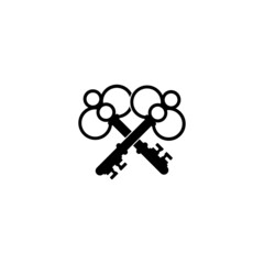 Key vector icon illustration template