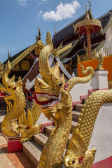 Within Wat Phra That Doi Kham is a Buddhist temple in Chiang Mai province northern of Thailand.