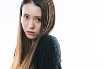 Naklejka premium クールな女性ポートレート