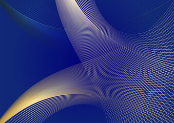 Luxury Abstract golden blue cover design background