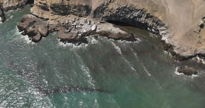 Images of the coast of Ventanilla, Callao after the Oil Spill of january of 2022, in Peru.