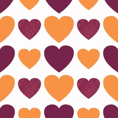 Seamless valentines pattern with hearts for postcard and gifts and cards 