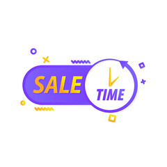 Sale time, special offer business advertisement tag