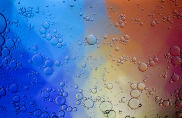 Abstract colorful background. Blurred colored drawing. Bubbles on a cheerful background.