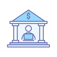 financial institution bank icon