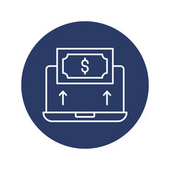 online money transaction bank icon