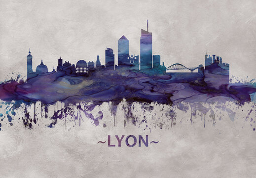 Lyon France skyline