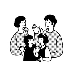シンプルな家族のイラスト
