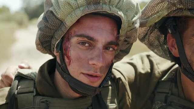 idf soldier making fun with the camera