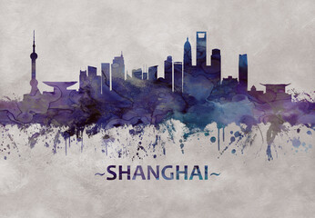 Shanghai China skyline