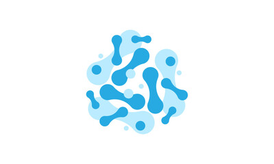 probiotics flat icon. Bacteria logo. Concept of healthy nutrition. vector illustration design isolated