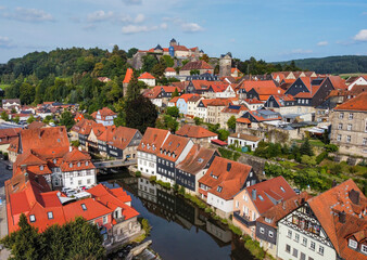 Fototapeta na wymiar Luftbild der Stadt Kronach in Oberfranken