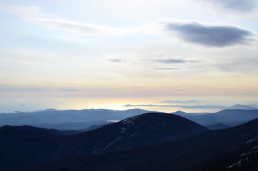 Obraz premium sunset over the mountains