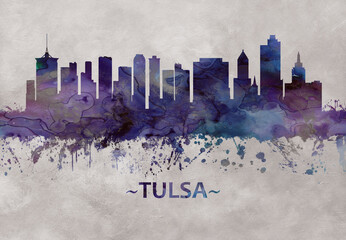 Obraz premium Tulsa Oklahoma skyline