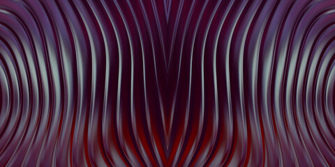 3D illustration of colorful wavy reflective design wallpaper. Graphic illustration for wallpaper, banner, background, card, book cover or website. Abstract glossy background.