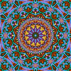 3d effect - abstract polygonal fractal pattern