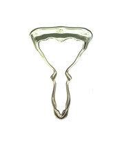 3D metallic illustration. Fantasy frame isolated on white background. Perfect for invitations, posters, menu, scrapbooking and presentation. Template for your text.