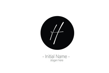 Simple and Elegant logo of letter H for company name or initial name - Minimalist Logo