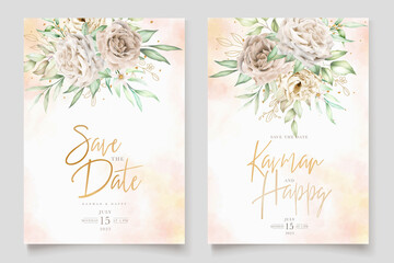 Elegant Soft Rose Wedding Invitation Set  