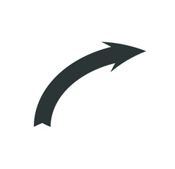 Naklejka premium arrow symbol for website or web template. arrow icon vector on white background 