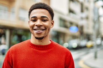 Handsome african american man outdoors