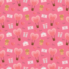 Valentines beautiful seamless pattern design for decorating, wallpaper, wrapping paper, fabric, backdrop and etc.