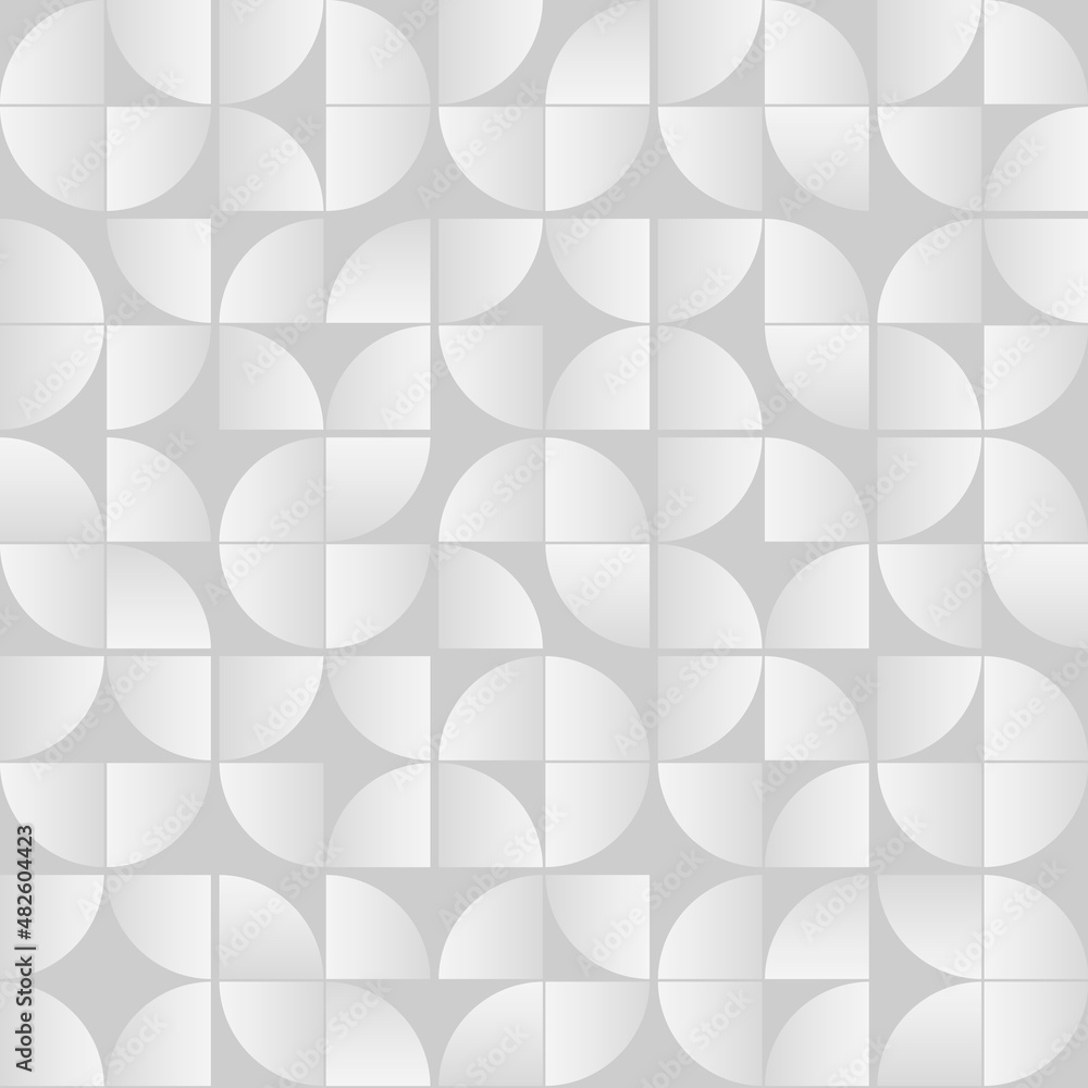 Leinwandbilder modern geometric abstract background. seamless geometric pattern with semicircles. mid century moder