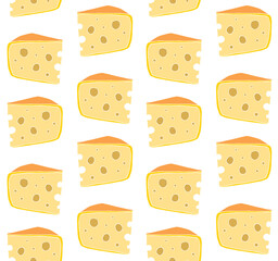 Vector seamless pattern of hand drawn doodle sketch cheese isolated on white background