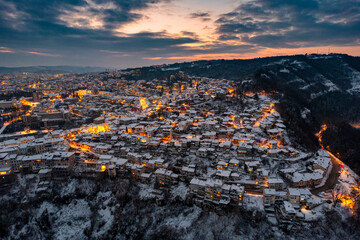 Veliko Tarnovo at winter night