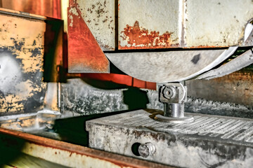 Editing the grinding abrasive wheel by the process of removing impurities between the grains of the...